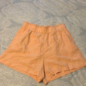 H&M Peach Linen Shorts L